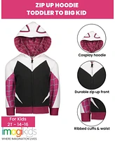 Marvel Toddler Girls Spider-Man Spider-Gwen Ghost Spider Fleece Zip Up Hoodie to