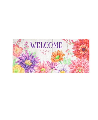 Evergreen Welcome Home Spring Sassafras Indoor Outdoor Switch Doormat 1'10"x10" Multicolored