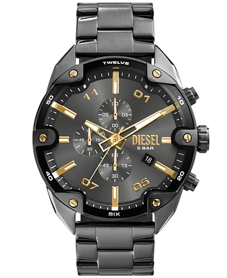 Diesel Men's Spiked Quartz Chronograph Gunmetal Stainless Steel 49mm