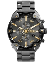 Diesel Men's Spiked Quartz Chronograph Gunmetal Stainless Steel 49mm