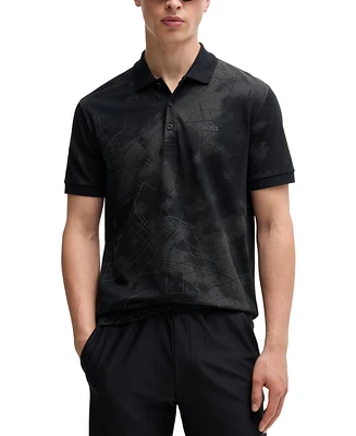 Boss by Hugo Men's Reflective Print Polo