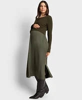 Seraphine Women's Knit to Woven Dress