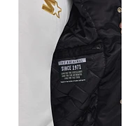 Starter Men's Enzo Stripe Logo Satin Jacket