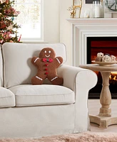 Evergreen Ivy Gingerbread Man Decorative Pillow, 16" x 13"