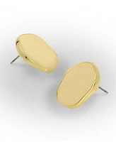 Robert Lee Morris Soho Gold Sculpted Disc Stud Earrings