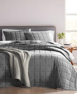 Oake Stonewashed Check Coverlet Sets Exclusively At Macys