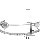 Macy's Cubic Zirconia Hamsa and Heart Bangle