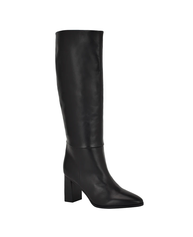 Calvin Klein Women's Dawna Block Heel Knee High Tall Shaft Boots