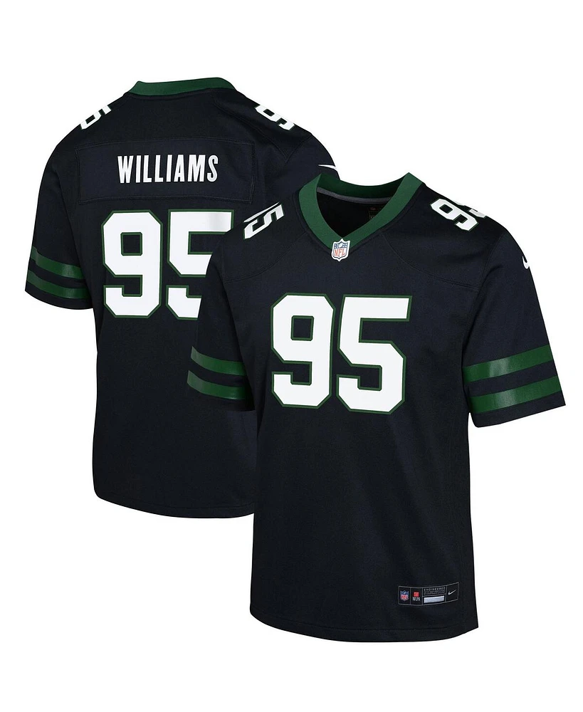 Nike Big Boys and Girls Quinnen Williams Legacy Black New York Jets Alternate Game Jersey