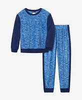 Cuddl Duds Boys Space Colorblock Jogger Pajama Set