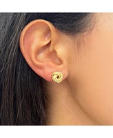 The Lovery Textured Knot Stud Earrings 14K Gold