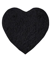 Home Weavers Bell Flower Heart Bath Rug, 25" x