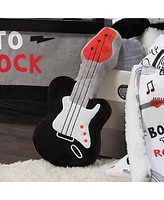 Lambs Ivy Rock Star Plush Guitar Instrument Stuffed Toy - Gray/Black