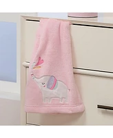 Bedtime Originals Elephant Dreams Appliqued Soft Fleece Baby Blanket - Pink