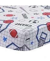Lambs & Ivy Baby Sports 3-Piece Football/Basketball Baby Crib Bedding Set