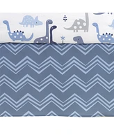 Bedtime Originals Roar Blue/Gray/White Dinosaur 3-Piece Nursery Baby Crib Bedding Set