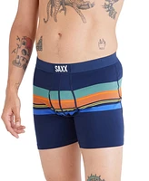 Saxx Men's Ultra Super Soft Relaxed-Fit Moisture-Wicking Stripe Boxer Briefs