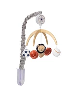 Lambs & Ivy Hall of Fame Lion/Sports Balls Musical Baby Crib Mobile Soother Toy