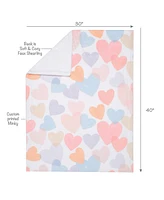 Lambs & Ivy Pink/White 5-Piece Luxury Infant / Newborn / Baby Gift Basket