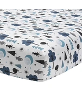 Lambs & Ivy Disney Baby Forever Pooh Blue/Gray Bear 3-Piece Baby Crib Bedding Set by