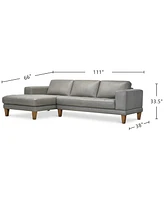 Niebee 2-Pc. Leather Sectional, Created for Macy's