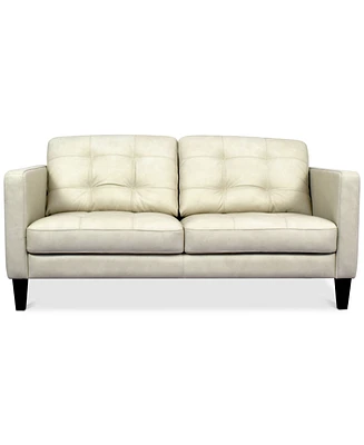 Pezley Leather Loveseat, Created for Macy's