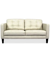 Pezley Leather Loveseat, Created for Macy's