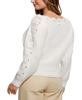 Guess Women's Malorie Boat-Neck Dolman-Sleeve Sweater