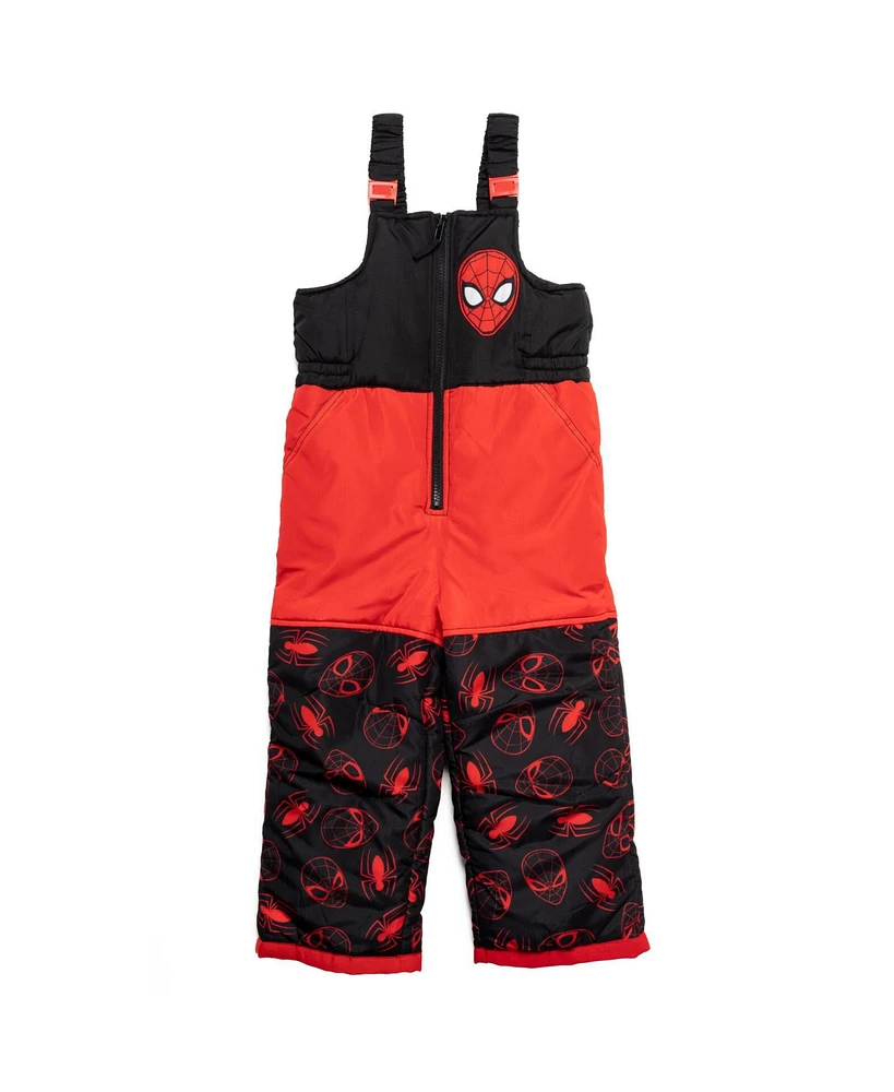 Marvel Boys Avengers Spider-Man Zip Up Winter Snow Bib Ski Pants to