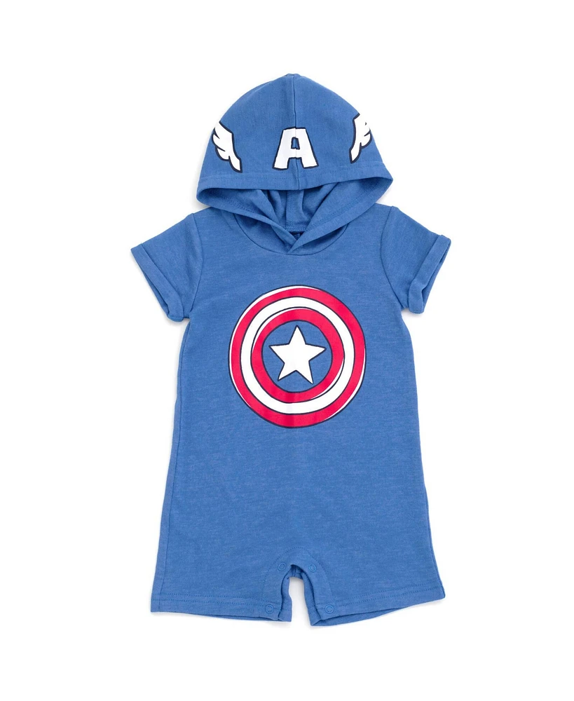 Marvel Toddler Boys Avengers Spider-Man Captain America Hulk Miles Morales Cosplay Romper Newborn to