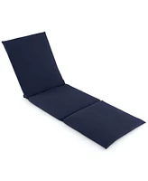 Costway Outdoor Chaise Lounge Cushion with Hook & Loop Fastener Fixing Straps Patio