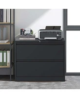 Simplie Fun 2-Drawer Lateral File Cabinet with Lock