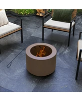 Streamdale Furniture Smokeless Fire Pit, 19" Portable Wood Burning Firepit with Poker