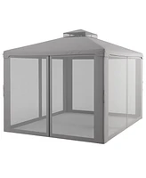 Streamdale Furniture 9.6' x 11.6' Patio Gazebo with Netting and Steel Frame