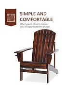 Streamdale Furniture Classic Adirondack Chair with Cup Holder & Weather Resistance