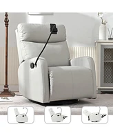 Streamdale Furniture 360° Swivel Rocking Recliner Chair with Padded Backrest for Nursery