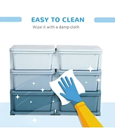 3-Tier Kids Storage Unit with 6 Drawers