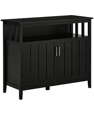 Simplie Fun Black Sideboard Buffet Cabinet for Entryway, Kitchen, or Coffee Station