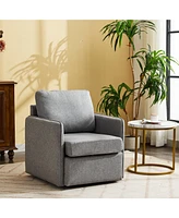 Streamdale Furniture Swivel Accent Chair with Storage and Metal Base