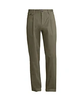 Lands' End Men's Comfort Waist Relaxed Fit Pleated Knockabout Chino Pants