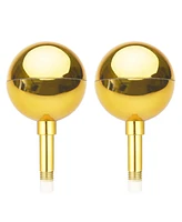 Yescom 3" Flagpole Gold Ball Top Finial 2Packs Ornament for 20' 25' 30' Flag Pole