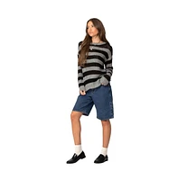 Edikted Women's Light Knit Striped Sweater