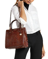 Brahmin Caroline Melbourne Embossed Leather Satchel