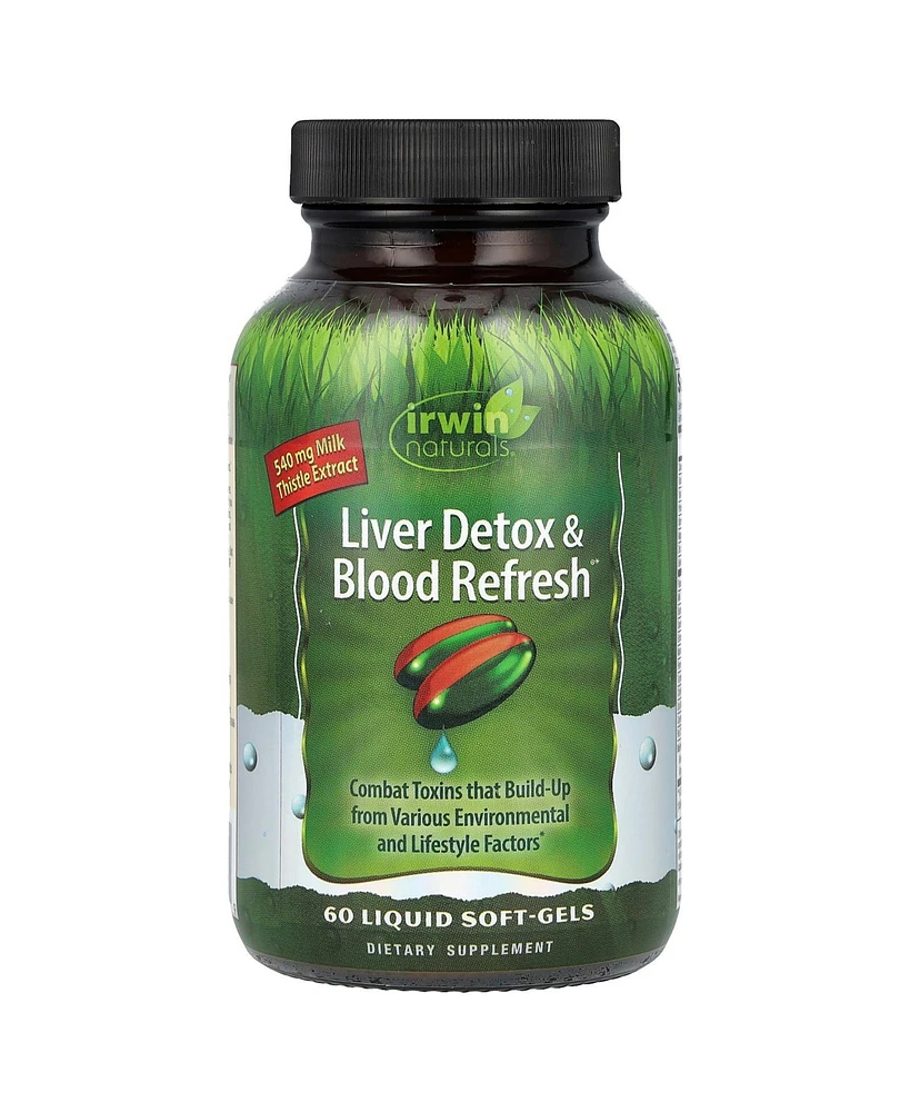 Irwin Naturals Liver Detox & Blood Refresh - 60 Liquid Soft