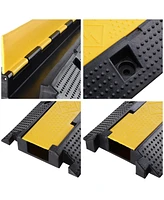 Yescom 1 Channel Cable Protector Ramp Wire Cover Guard Pvc Traffic Speed Bump 2 Packs