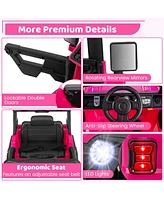 Vebreda 12V Electric Kids Ride on Truck with Remote Control and Music-Pink