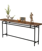 Tribesigns Console Table, 70.9 Inches Extra Long Sofa Table for Living Room, Industrial Narrow Console Sofa Tables Behind Couch, Entryway Hallway Foye