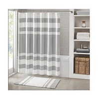 Home Outfitters Grey Shower Curtain w/ 3M Treatment 72"W x 84"L, Shower Curtain for Bathrooms, Classic