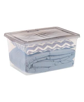 Iris Usa 58 Quart Snap Top Plastic Storage Box, 5 Pack