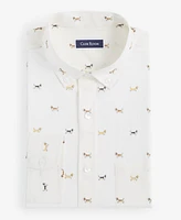 Club Room Men's Hound Dog Print Poplin Long-Sleeve Button-Down Shirt, Exclusively at Macy's